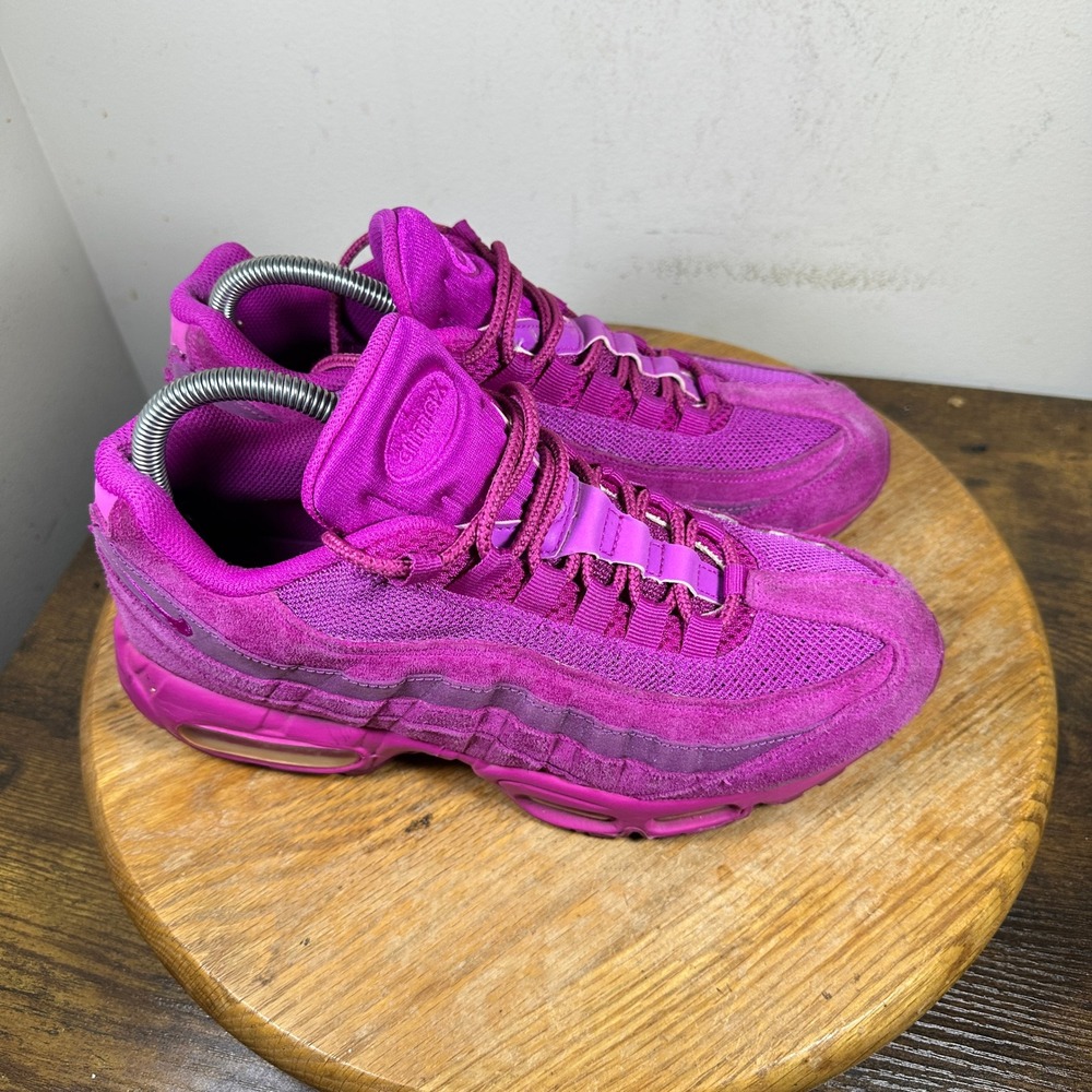 Nike Air Max 95 Magenta Pink Suede Mesh Sneakers 336620-500 Womens Size 9